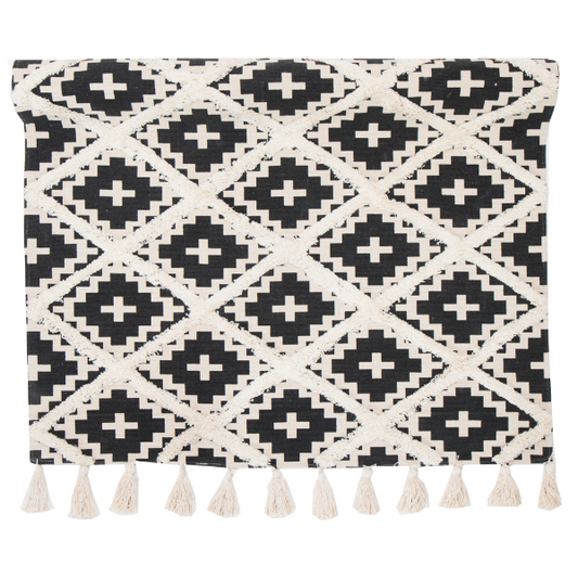 Black & White Hand Woven Rug
