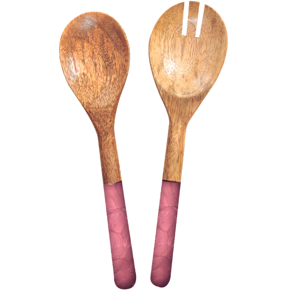 Dusty Rose Pearl Mango Wood Bowl