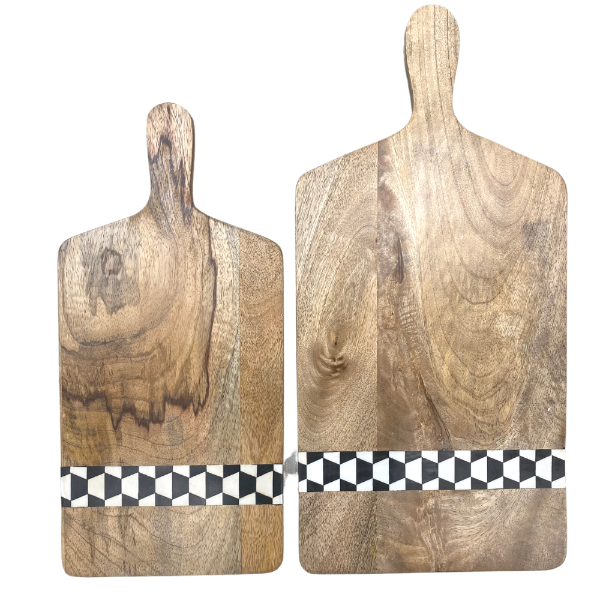 Black & White Mango Wood Bowl
