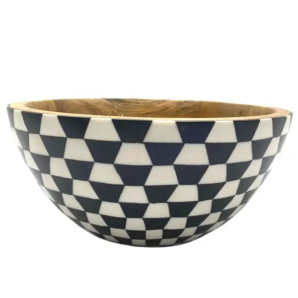 Black & White Mango Wood Bowl By Room
