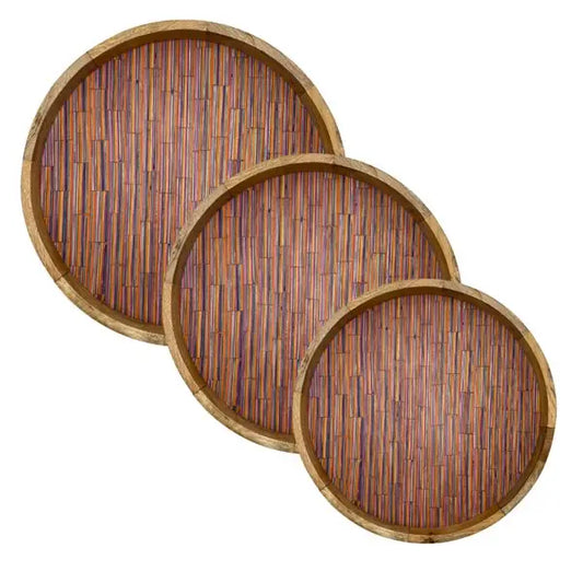 Colored Wood Mango Wood Trays By Room