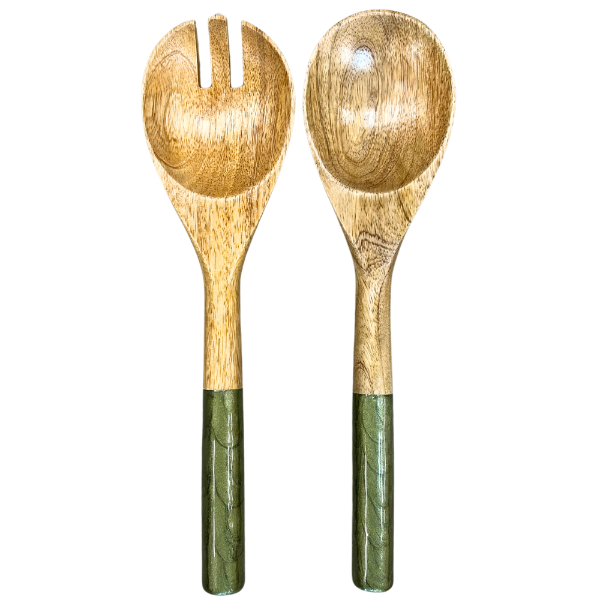 Olive Green Pearl Mango Wood Bowl