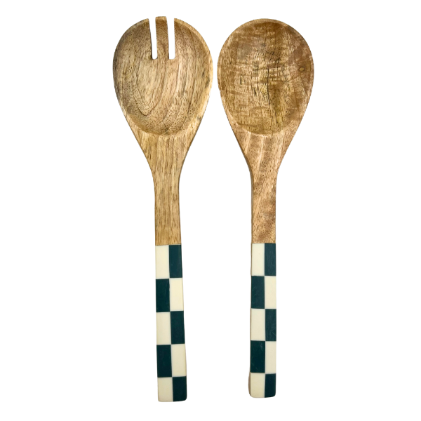 Mango Wood Plain Salad Servers