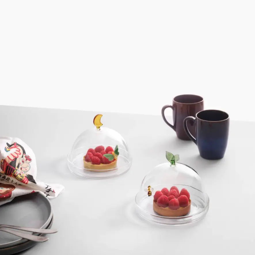 Garden Picnic Dome Dish with butterfly ICHENDORF MILANO