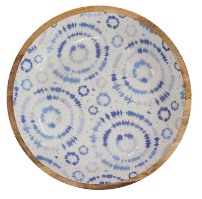 Blue Circle Mango Wood Bowl By Room