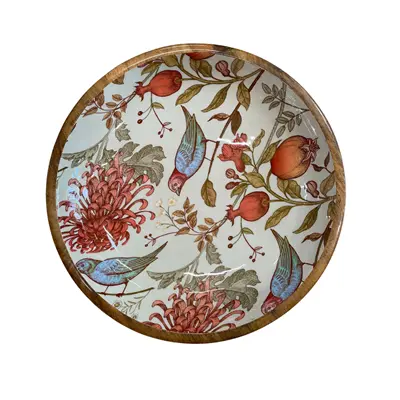 Orange Bird Mango Wood Bowl By Room