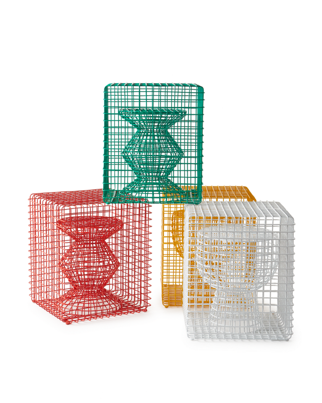 zig zag wire stool