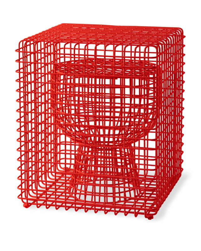 zig zag wire stool