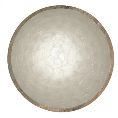 White Pearl Mango Wood Bowl By Room