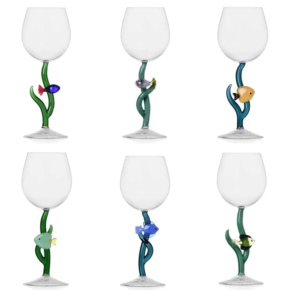 Marine Garden stemmed glass (6 pcs) ICHENDORF MILANO