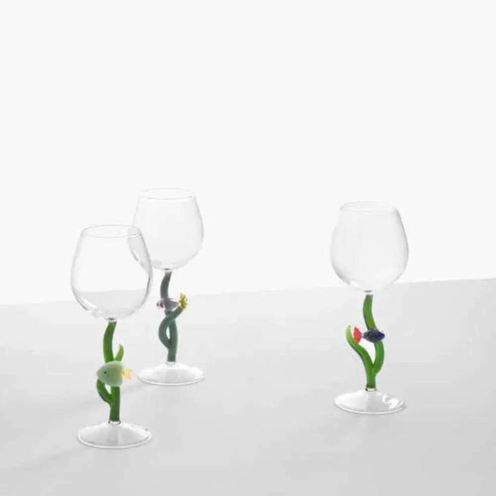 Marine Garden stemmed glass (6 pcs) ICHENDORF MILANO