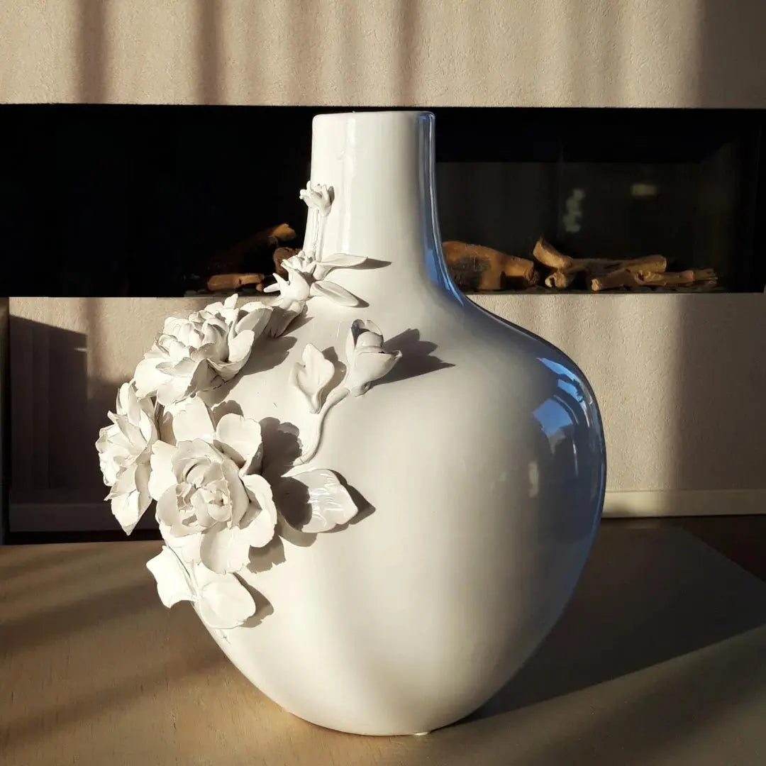 Polspotten 3D Rose White Vase Polspotten