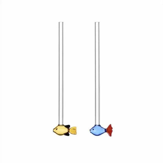 Marine Garden glass straws (set of 2) X KLUSIVE STORE