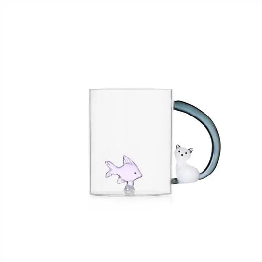 Tabby Cat & Fish mug ICHENDORF MILANO