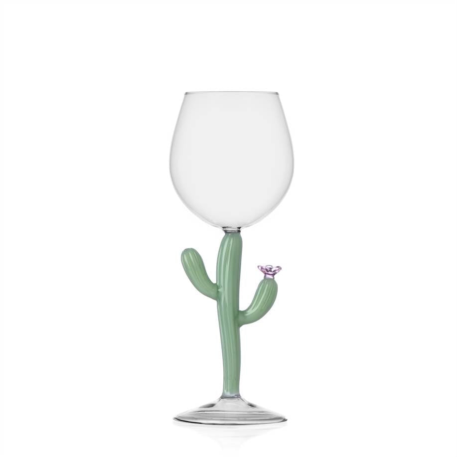 Desert Plants Stemmed glass Matt green [set of 6]
