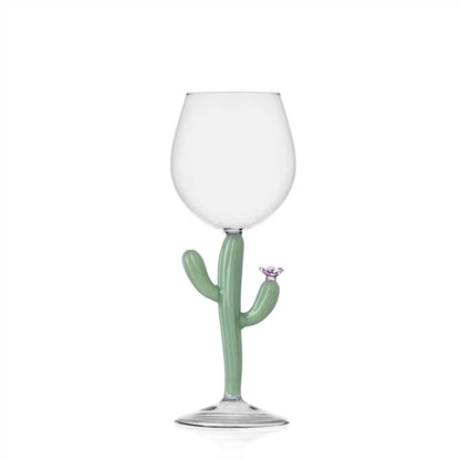 Desert Plants Stemmed glass Matt green [set of 6]
