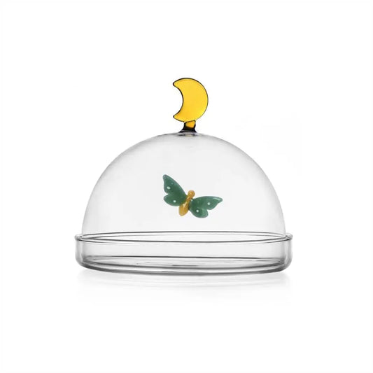 Garden Picnic Dome Dish with butterfly ICHENDORF MILANO