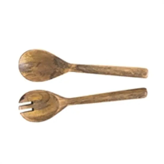 Mango Wood Plain Salad Servers By Room