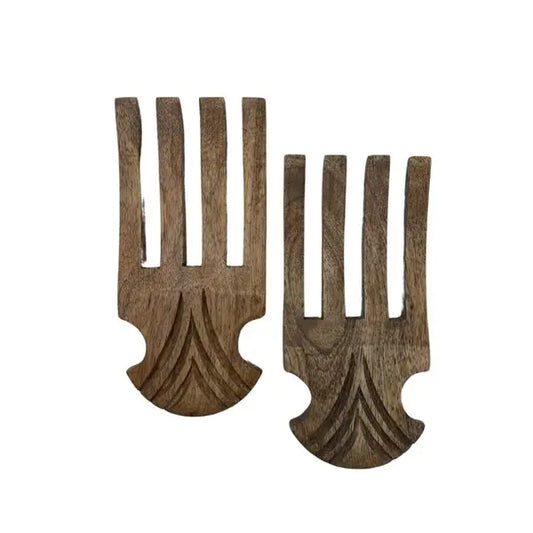 Fork Mango Wood Salad Servers By Room