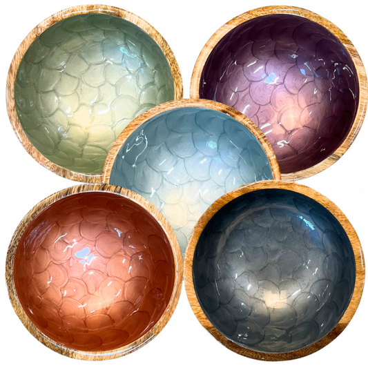 Colored Mango Wood Bowls by By Room