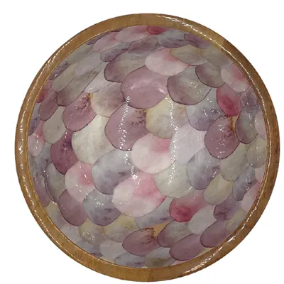 Multishell Pink Mango Wood Bowl By Room