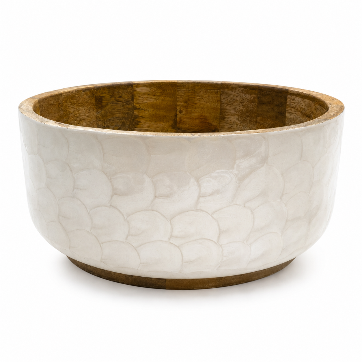 White Pearl Straight Edge Bowls