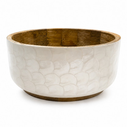 White Pearl Straight Edge Bowls