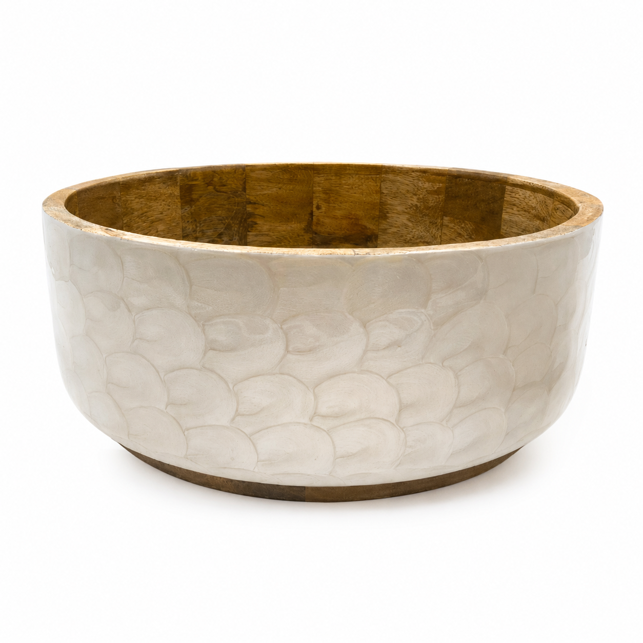 White Pearl Straight Edge Bowls
