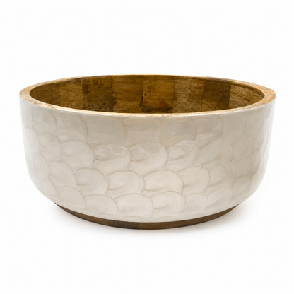 White Pearl Straight Edge Bowls