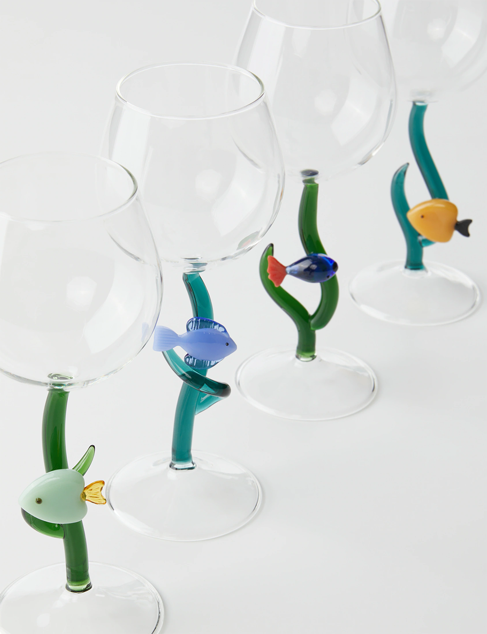 Marine Garden stemmed glass [set of 6]
