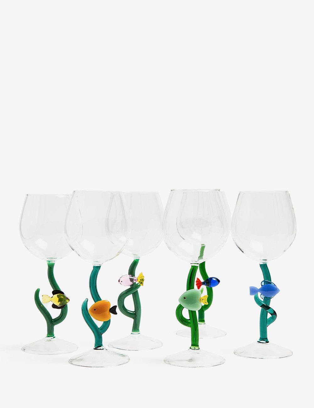 Marine Garden stemmed glass [set of 6]