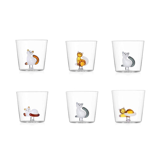 Tabby Cat cups (6 pcs) ICHENDORF MILANO