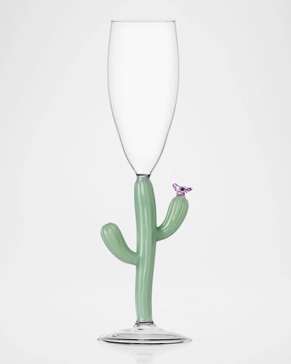 Desert Plants Stemmed glass Matt green [set of 6]