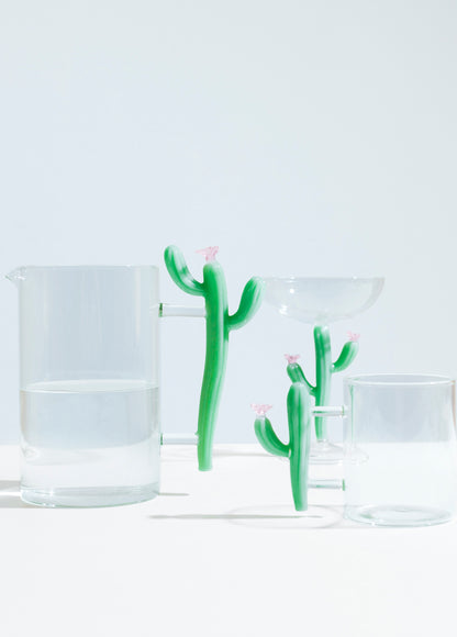 Desert Plants Stemmed glass Matt green [set of 6]