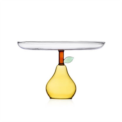 Raised Pear cake plate