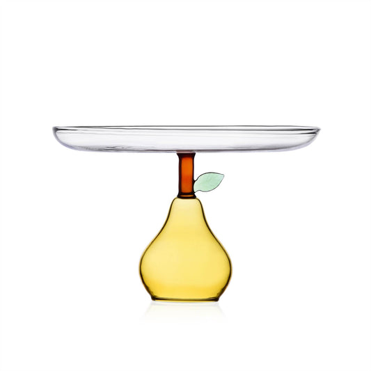 Raised Pear cake plate