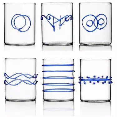 Deco Blu water cups (6 pcs) ICHENDORF MILANO